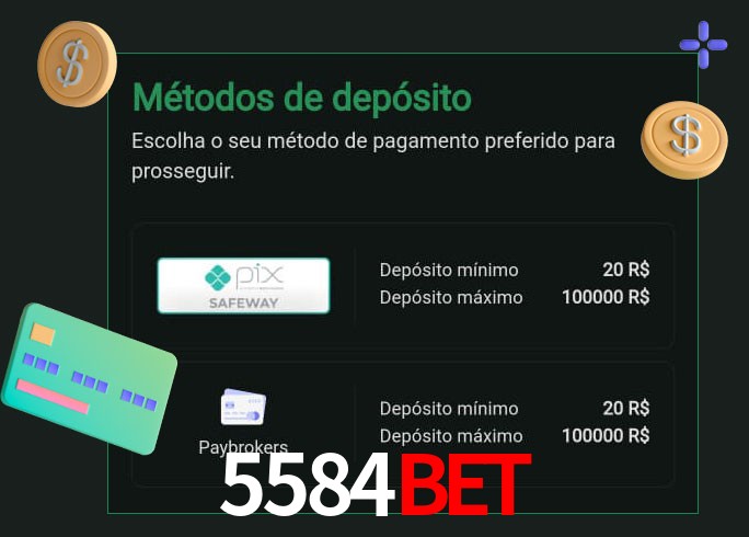O cassino 5584Bet oferece uma grande variedade de métodos de pagamento